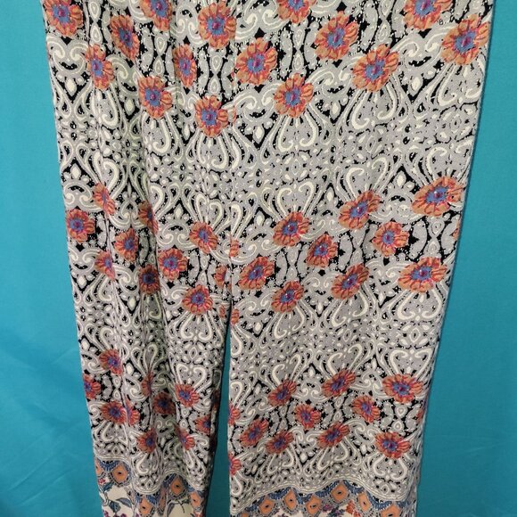 Angie Womens Boho Print Wide Leg Pants Size S Rayon - Picture 3 of 10